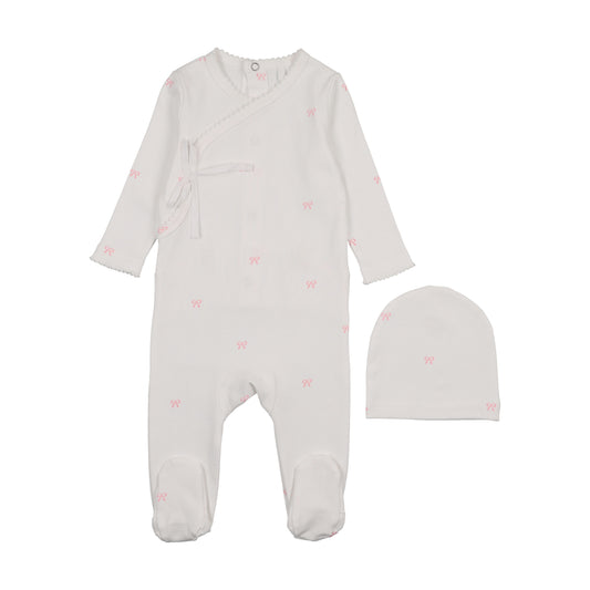 Pouf Bow Print Footie