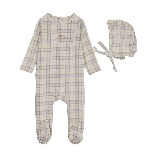 Lil Legs TARTAN PRINT FOOTIE SET