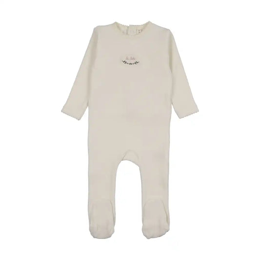 Lil Legs VELOUR PATCH FOOTIE