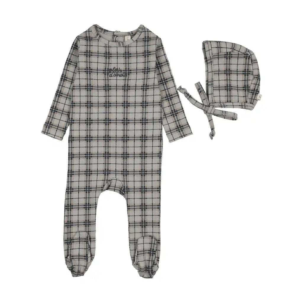 Lil Legs TARTAN PRINT FOOTIE SET