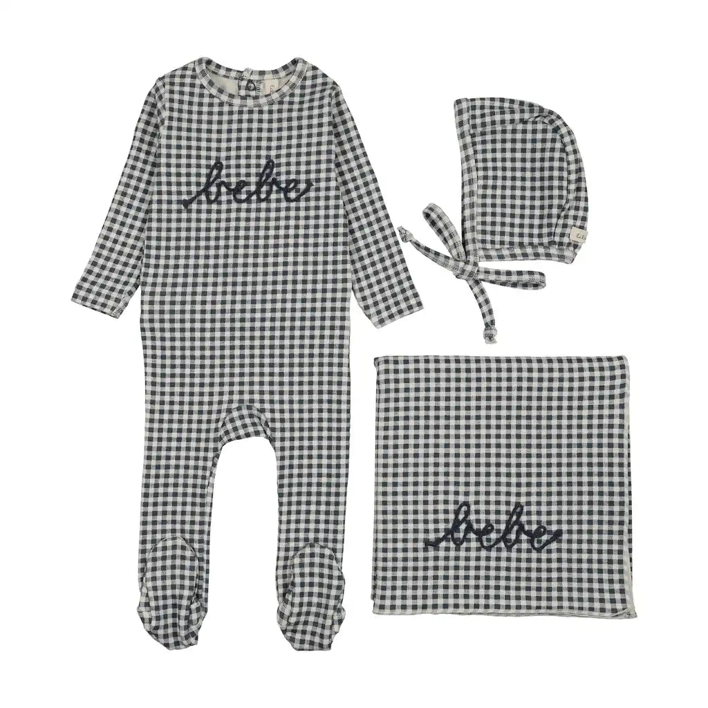 Lil Legs GINGHAM BEBE LAYETTE SET