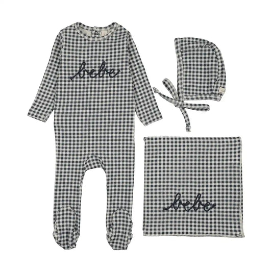 Lil Legs GINGHAM BEBE LAYETTE SET