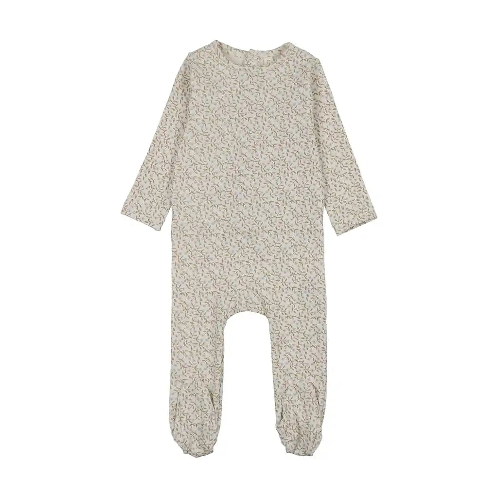 Lil Legs DAHLIA VINES PRINT FOOTIE