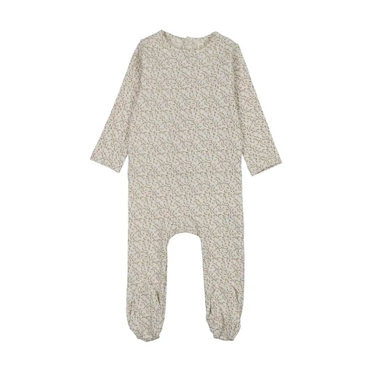 Lil Legs DAHLIA VINES PRINT FOOTIE