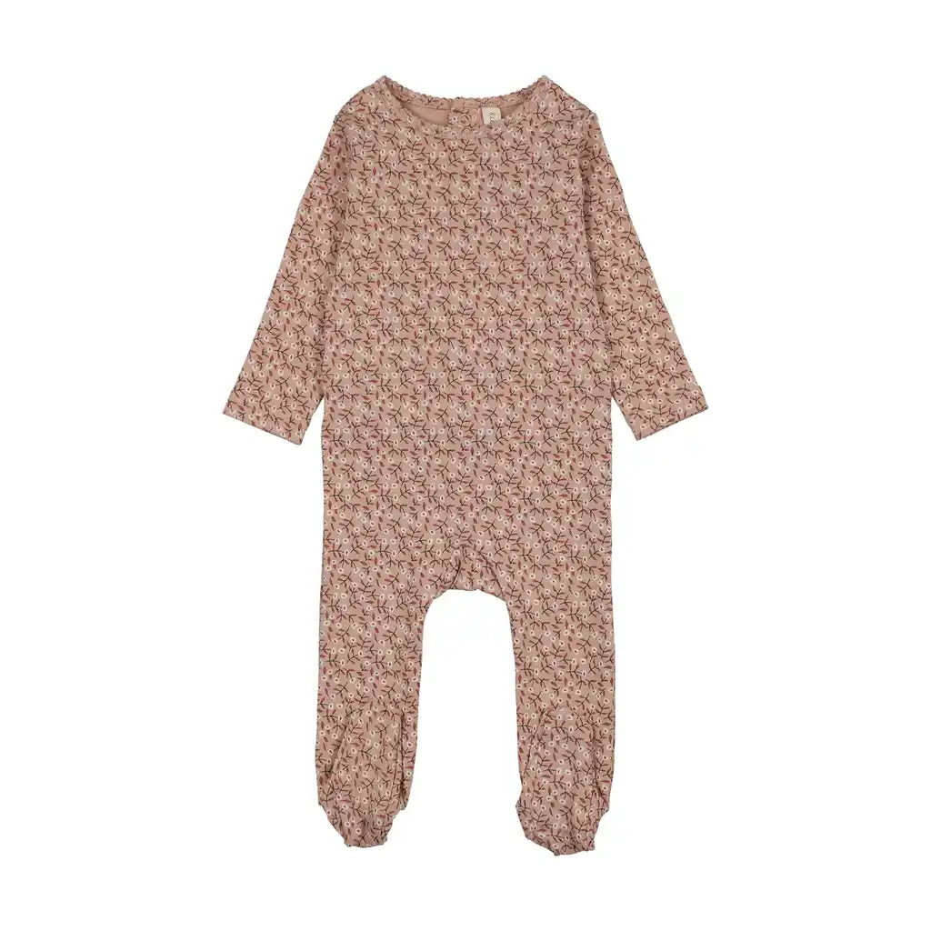 Lil Legs DAHLIA VINES PRINT FOOTIE