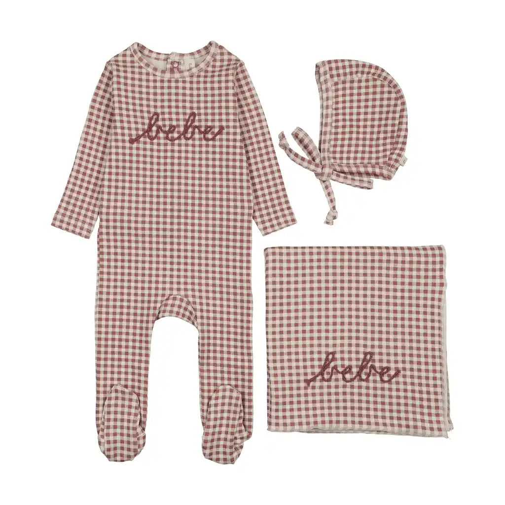 Lil Legs GINGHAM BEBE LAYETTE SET