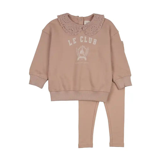 Lil Legs VARSITY CREST GIRLS SWEATSHIRT SET