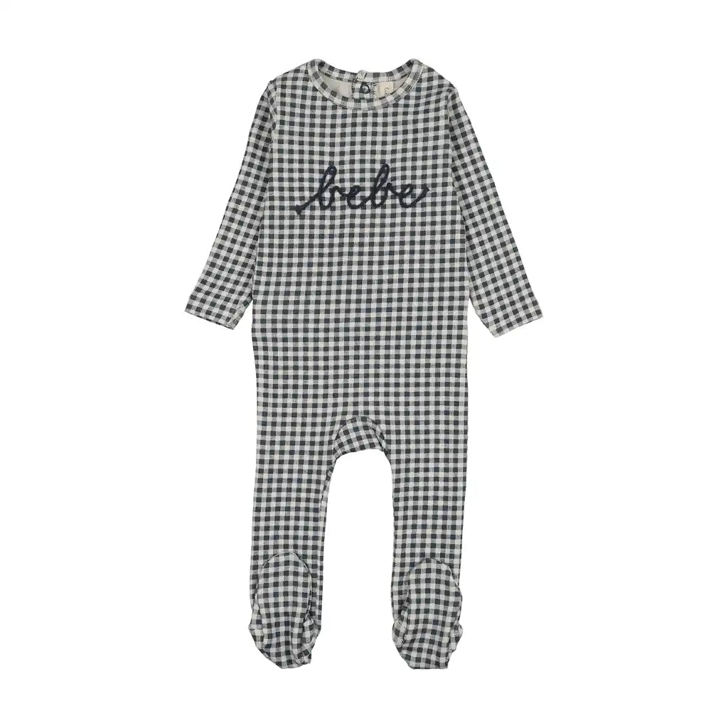 Lil Legs GINGHAM BEBE FOOTIE