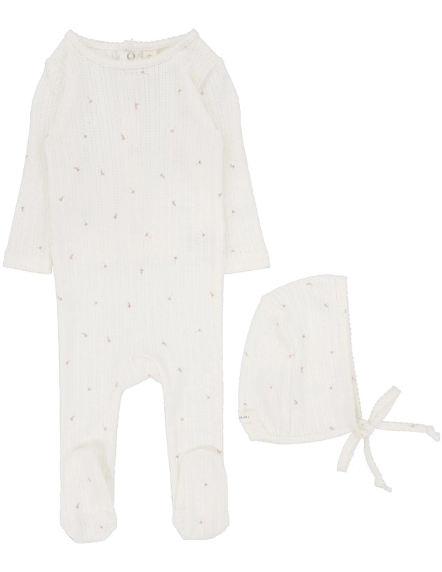 Lil Legs - Printed Pointelle Footie Set