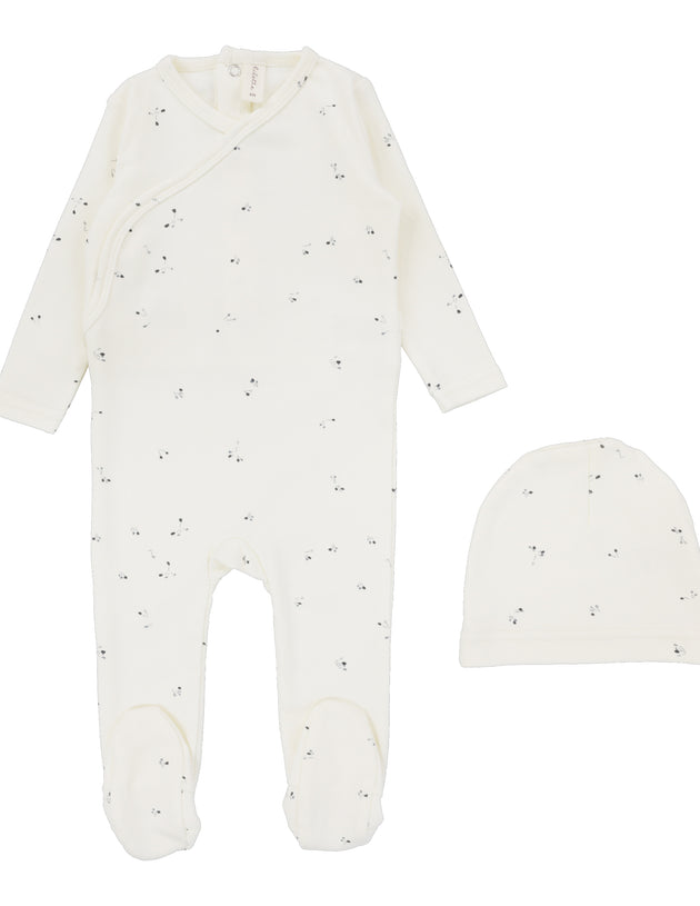 Lil Legs - Printed Wrapover Footie Set