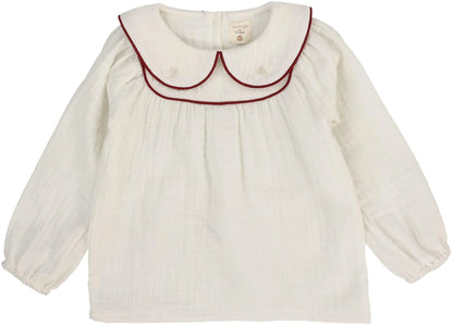 Lil Legs Girls Embroidered Shirt & Knit Suspender Leggings