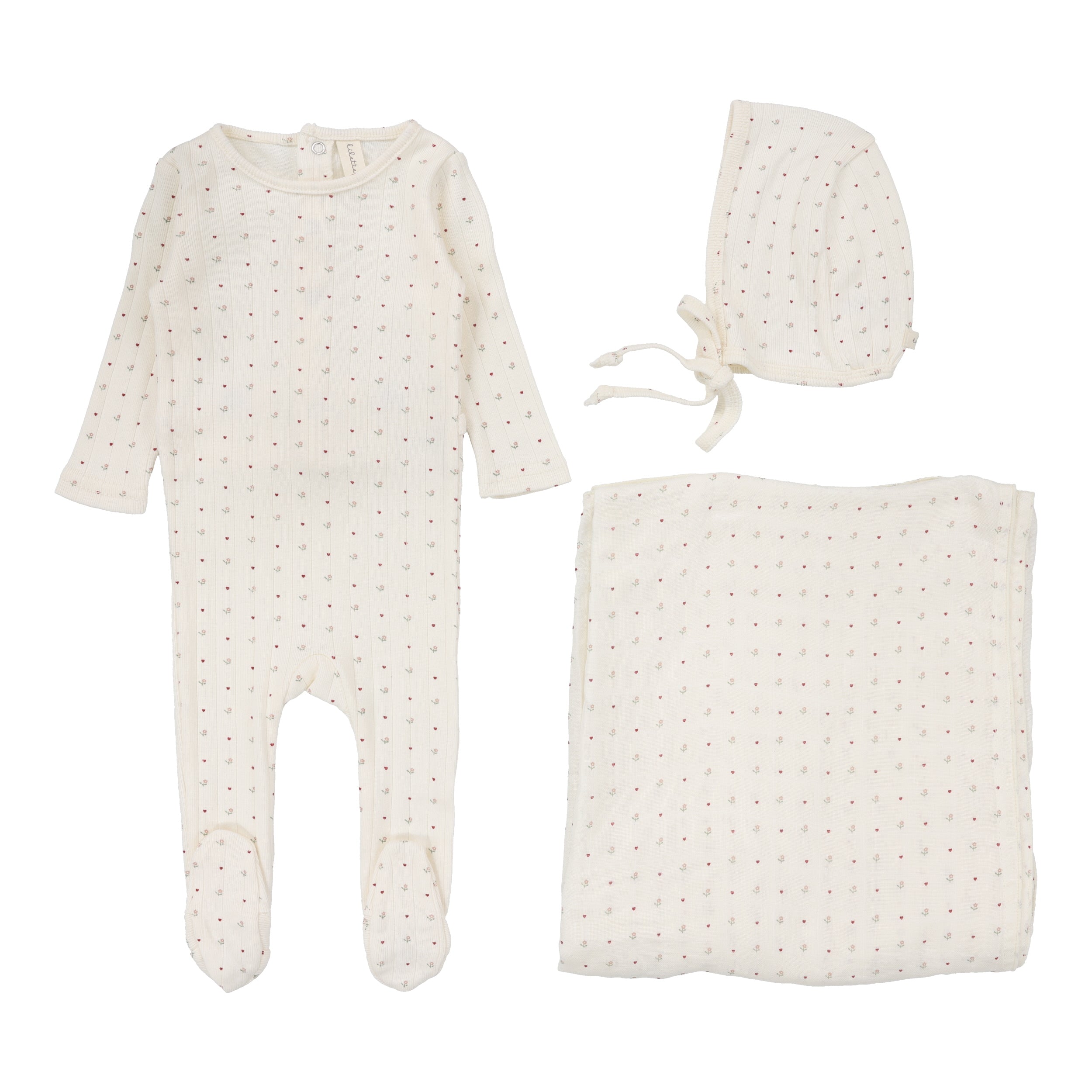 Lil Legs - Linear Printed Layette Set