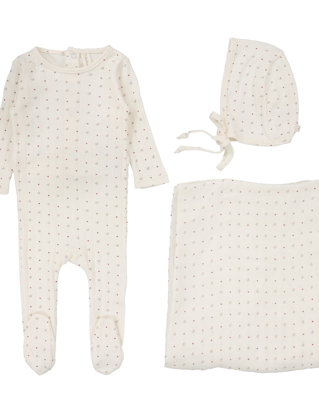 Lil Legs - Linear Printed Layette Set