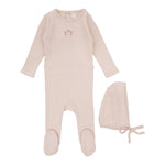 Lil Legs - Striped Pointelle Footie Set