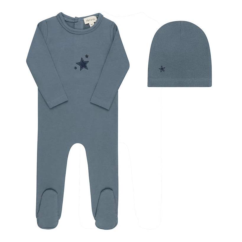 Elys Heart/ Star Collection Footie & Beanie