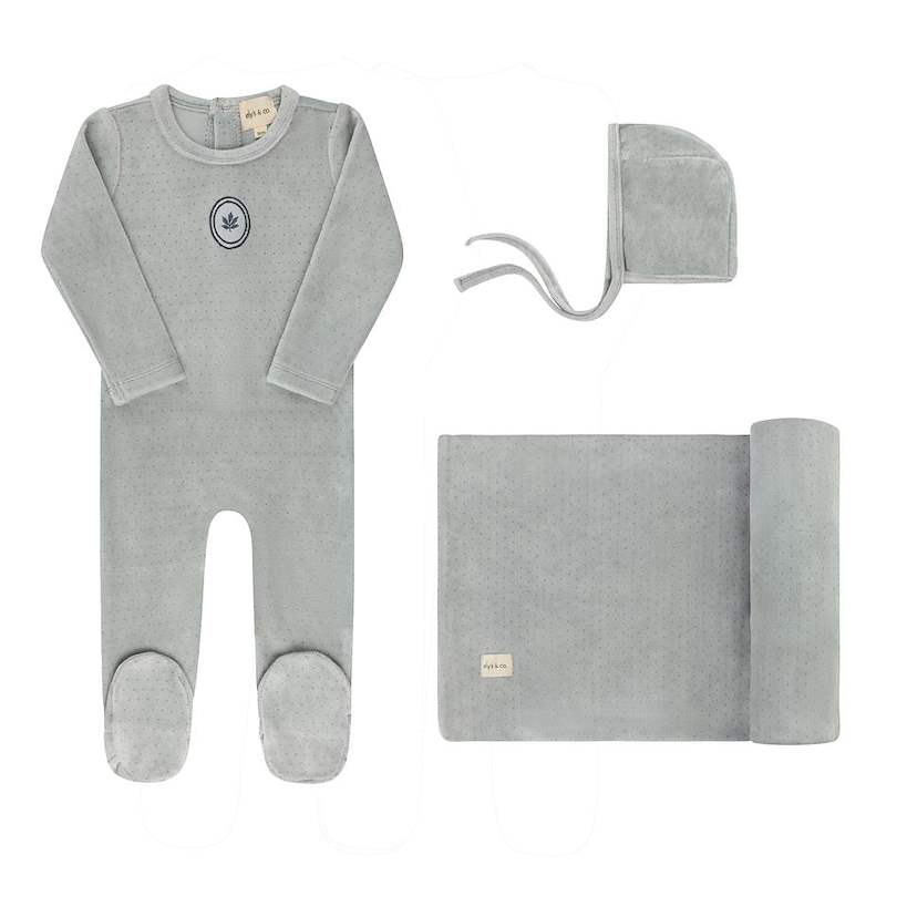 Elys Embroidered Floral Dot Collection Take Me Home Set