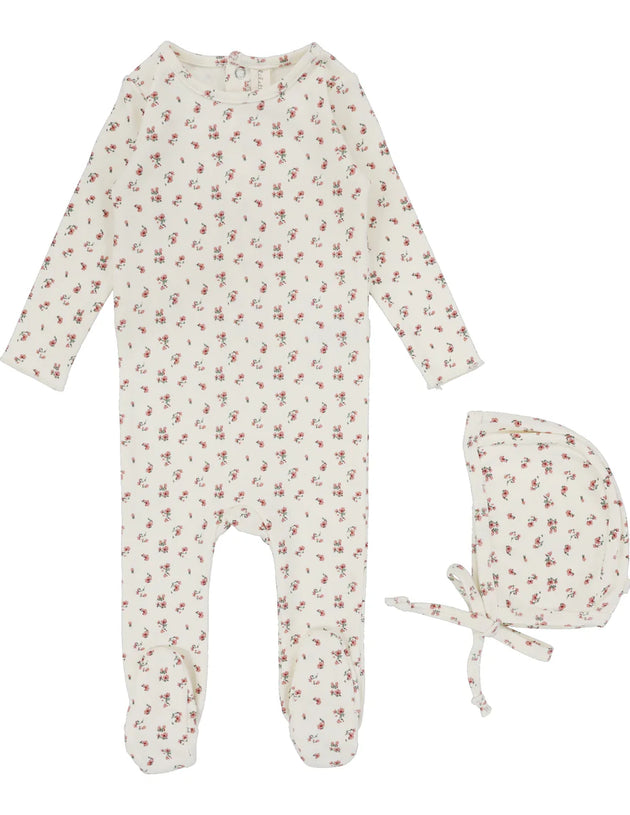 Lil Legs - Vintage Floral Footie Set