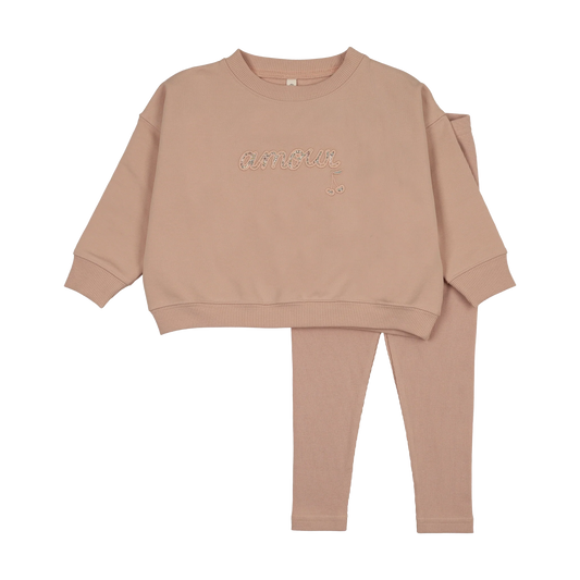 Lil Legs SWEATSHIRT SET - FLORAL