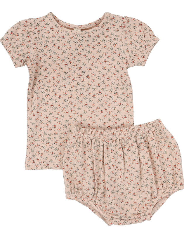 Lil Legs - Bouquet Floral Short Sleeve Set