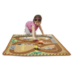 Melissa & Doug - Round the Site Construction Truck Rug