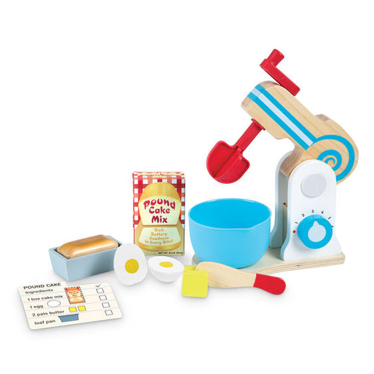 Melissa & Doug - Wooden Make-a-Cake Mixer Set