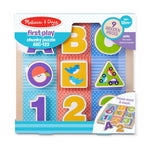 Melissa & Doug - First Play Wooden ABC-123 Chunky Puzzle