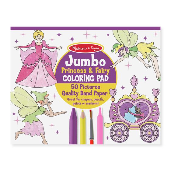 Melissa & Doug - Jumbo Coloring Pad - Princess Fairy
