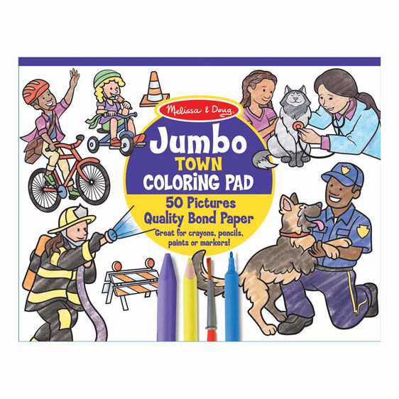 Melissa & Doug - Jumbo Town Coloring Pad