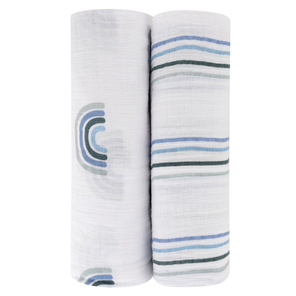 Ely's & Co Cotton Muslin Swaddle Blanket - 2 Pack