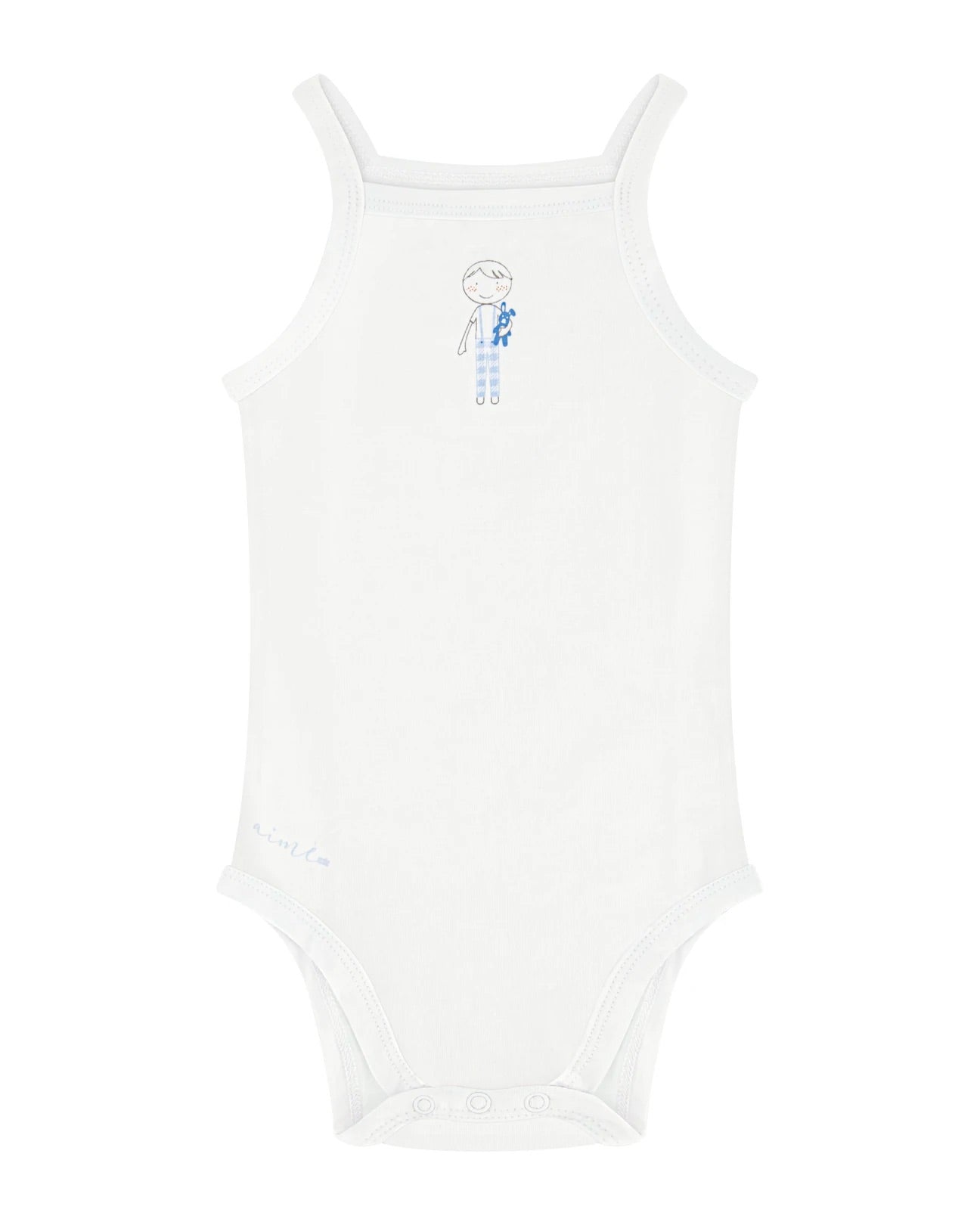 Aime Child - Gingham Sleeveless Undershirts - Boys